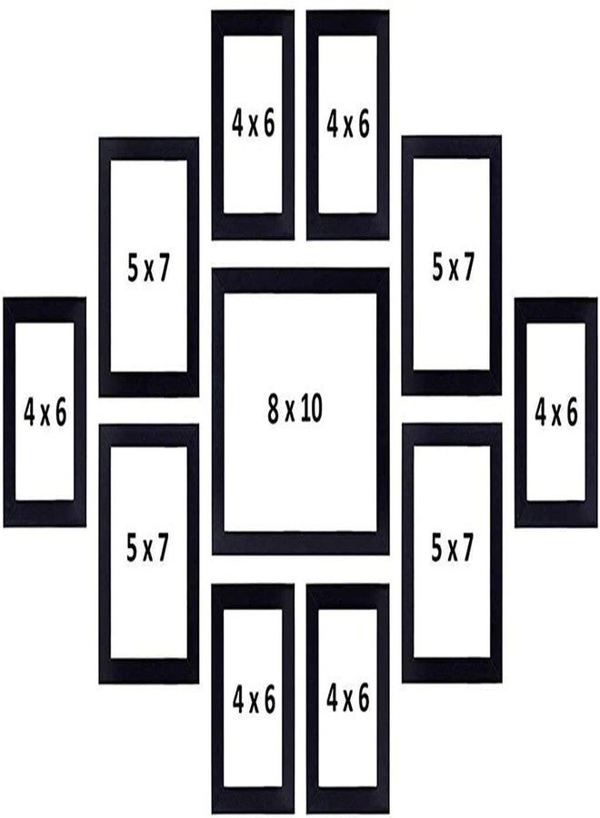 Stuthi Arts Wall Wood Photo Frames NewBlack-10x8-1 7x5-4 6x4-6 - Image 2